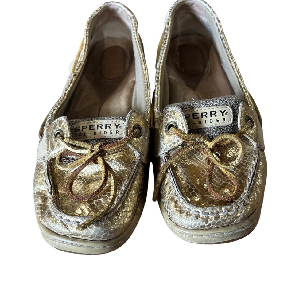 Sperry Metallic Gold Boat Shoes